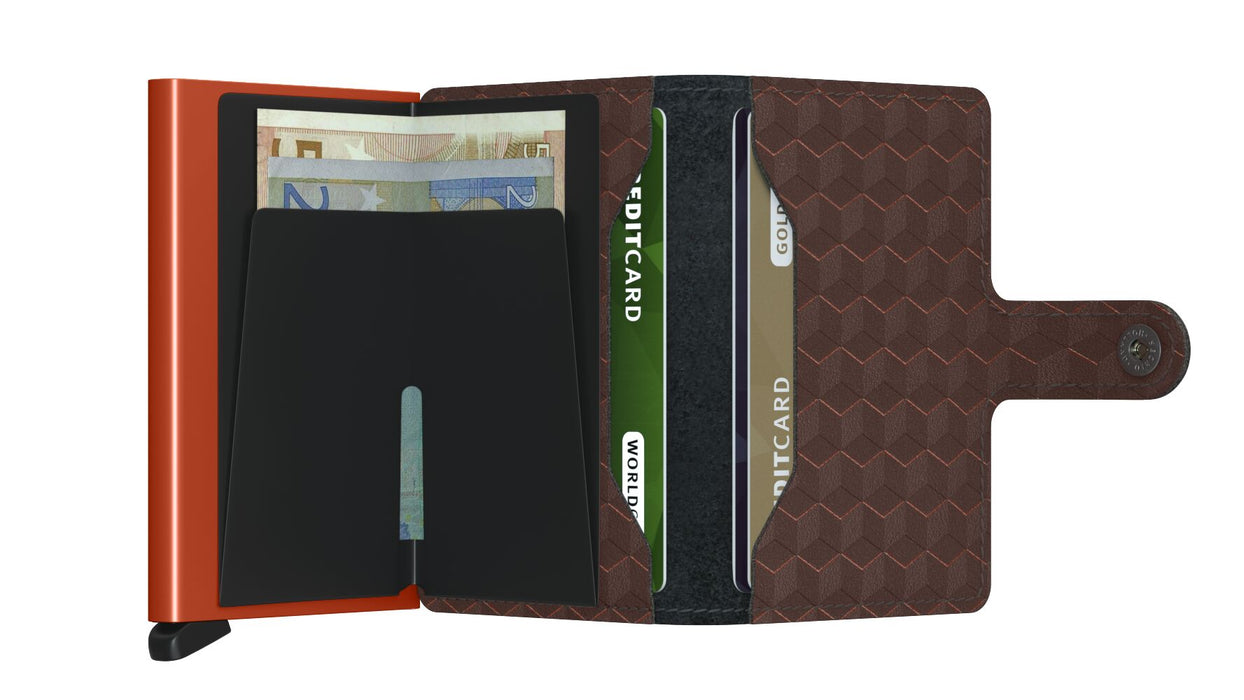 Secrid Mini Wallet Optical Brown-Orange
