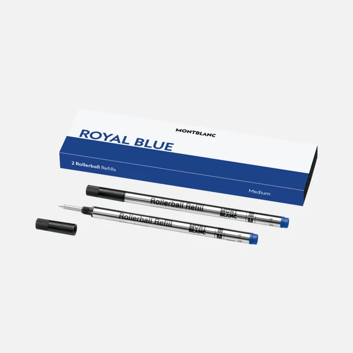 2 Rollerball Refills Medium, Royal Blue