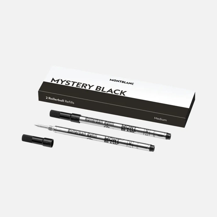 2 Rollerball Refills Medium, Mystery Black