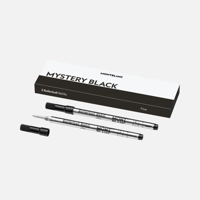 2 Rollerball Refills Medium, Mystery Black