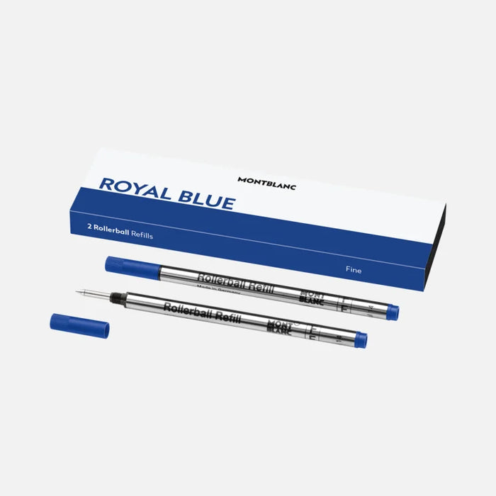 2 Rollerball Refills Medium, Royal Blue