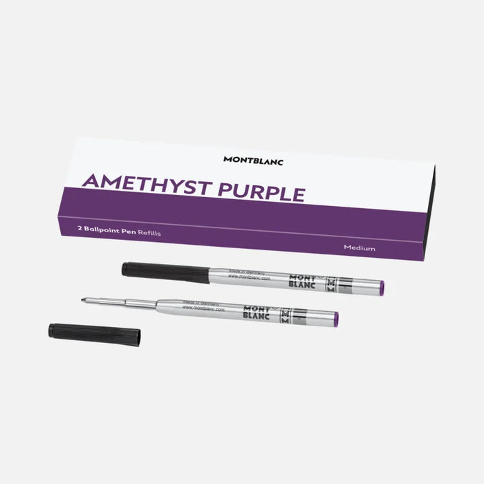 2 Ballpoint Pen Refills Medium, Amethyst Purple