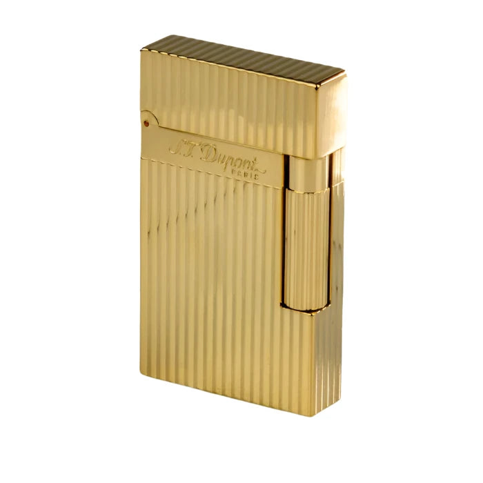 S.T. Dupont Ligne 2 Lighter-Gold with Vertical Lines