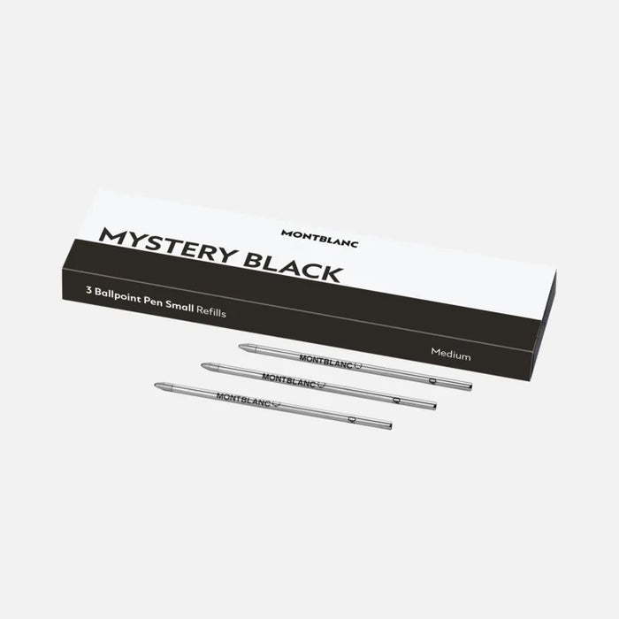 3 Ballpoint Pen Small Refills, Mystery Black