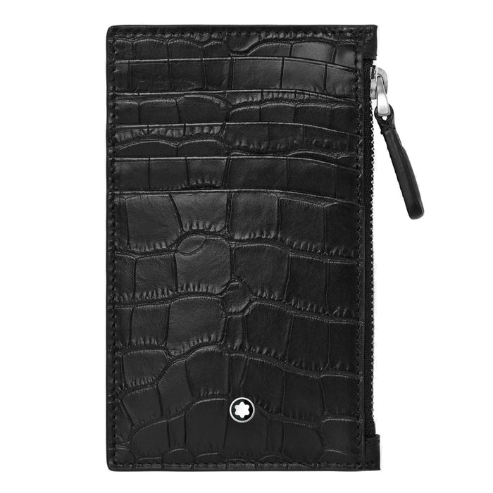 Montblanc Meisterstück Selection 5CC Card Holder with Zipper-Black Alligator