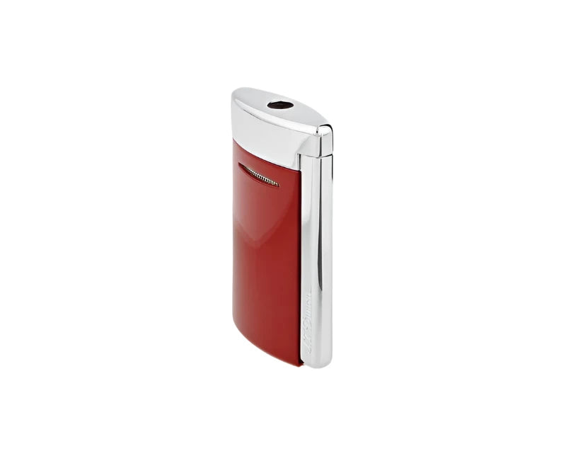 S.T. Dupont Minijet Lighter-Chrome & Burgundy