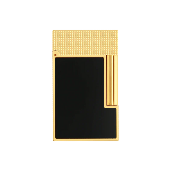 S.T. Dupont Ligne 2 Lighter- Matt Black Lacquer & Gold Micro Diamond Head