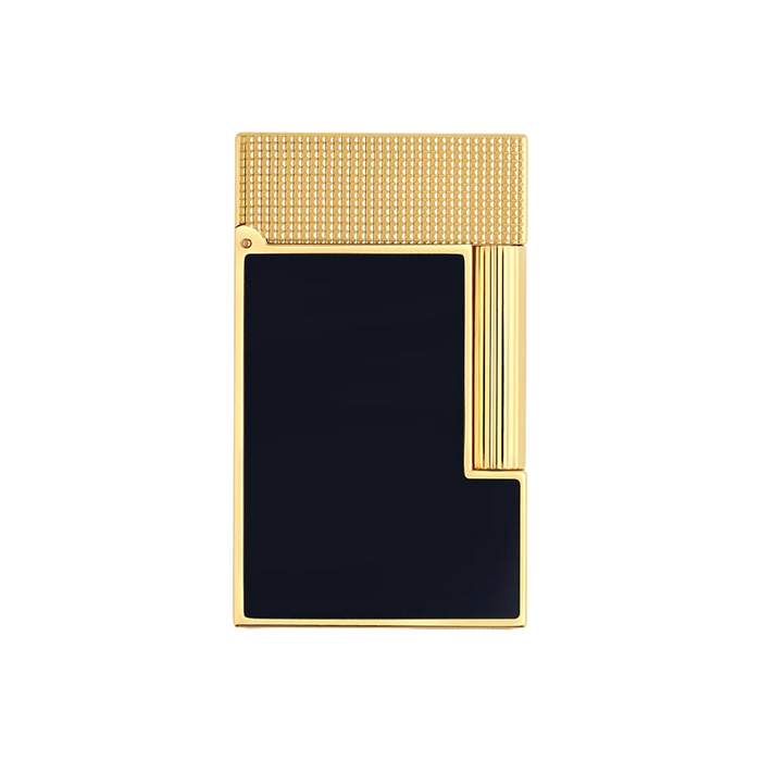 S.T. Dupont Ligne 2 Lighter-Dark Blue Lacquer & Gold Micro Diamond Head