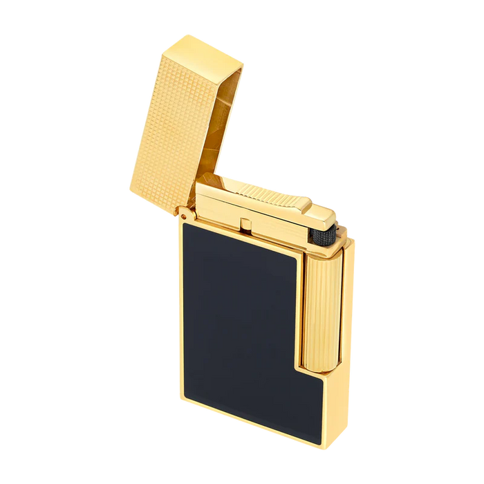 S.T. Dupont Ligne 2 Lighter-Dark Blue Lacquer & Gold Micro Diamond Head