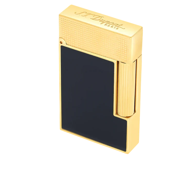 S.T. Dupont Ligne 2 Lighter-Dark Blue Lacquer & Gold Micro Diamond Head