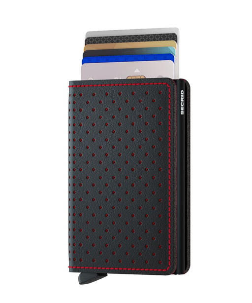 Secrid Slim Wallet Perforated Black-Red