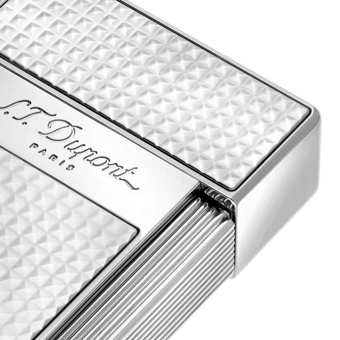 S.T. Dupont Biggy Lighter-Chrome Diamond Head