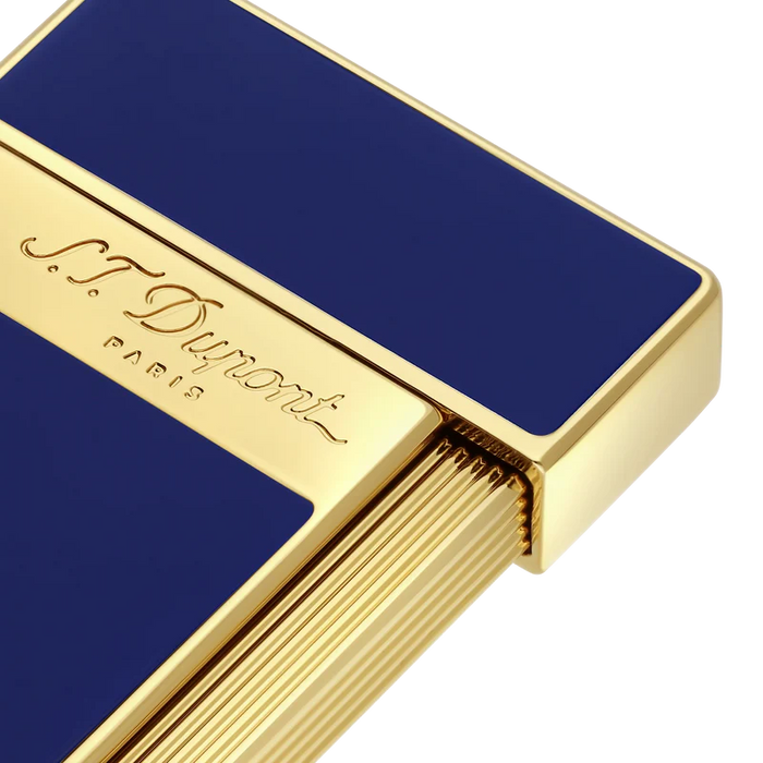 S.T. Dupont Slimmy Lighter-Indigo Blue Lacquer & Gold