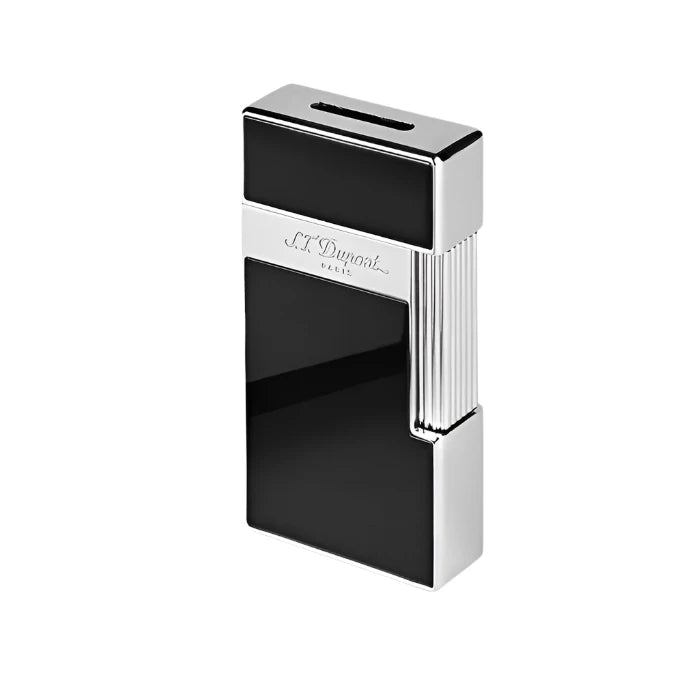 S.T. Dupont  Biggy Lighter-Black Lacquer & Chrome