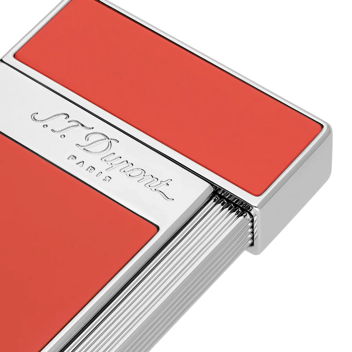 S.T. Dupont Slimmy Lighter-Coral Lacquer & Chrome