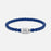 Montblanc Bracelet Steel 3 Rings Closing and Blue Leather