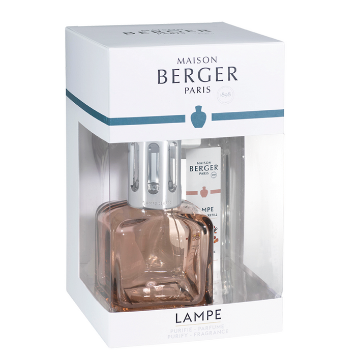 Beige Ice Cube Lamp Gift Set + 250 ml (8.5 oz) Amber Powder