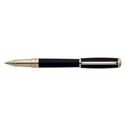 S.T. Dupont Line D Small Black/Gold Rollerball Pen