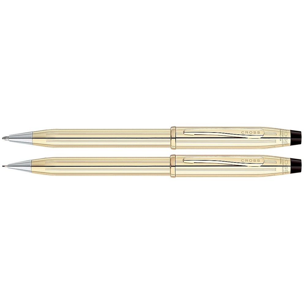 Cross Century 2 Ballpoint Pen and Pencil Set 10K Gold Filled/Rolled Gold