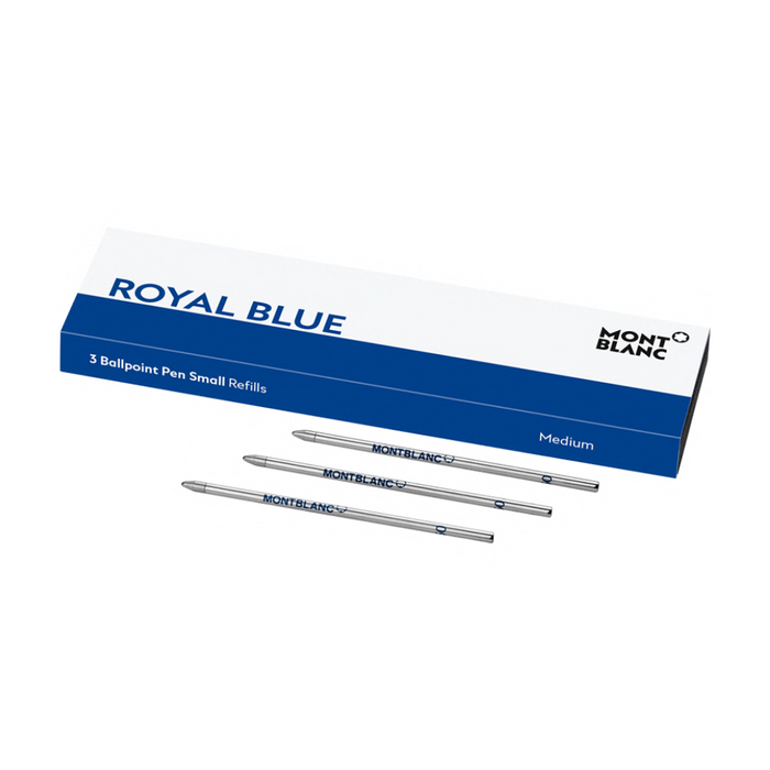 3 Ballpoint Pen Small Refills, Royal Blue
