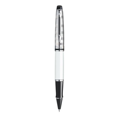 Waterman Expert Rollerball Pen Deluxe White w/Chrome Trim