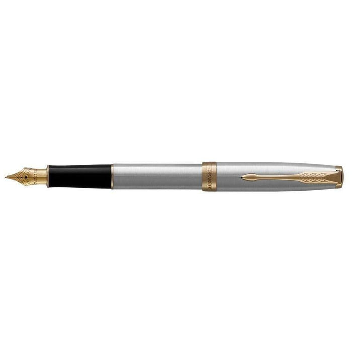 Parker Sonnet Fountain Pen Stainless Steel w/Gold Trim